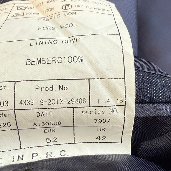 Suitsupply Blazer Size 42 EU 52R Pure Wool Super 110s Vitale Barberis Canonico - Picture 13 of 16
